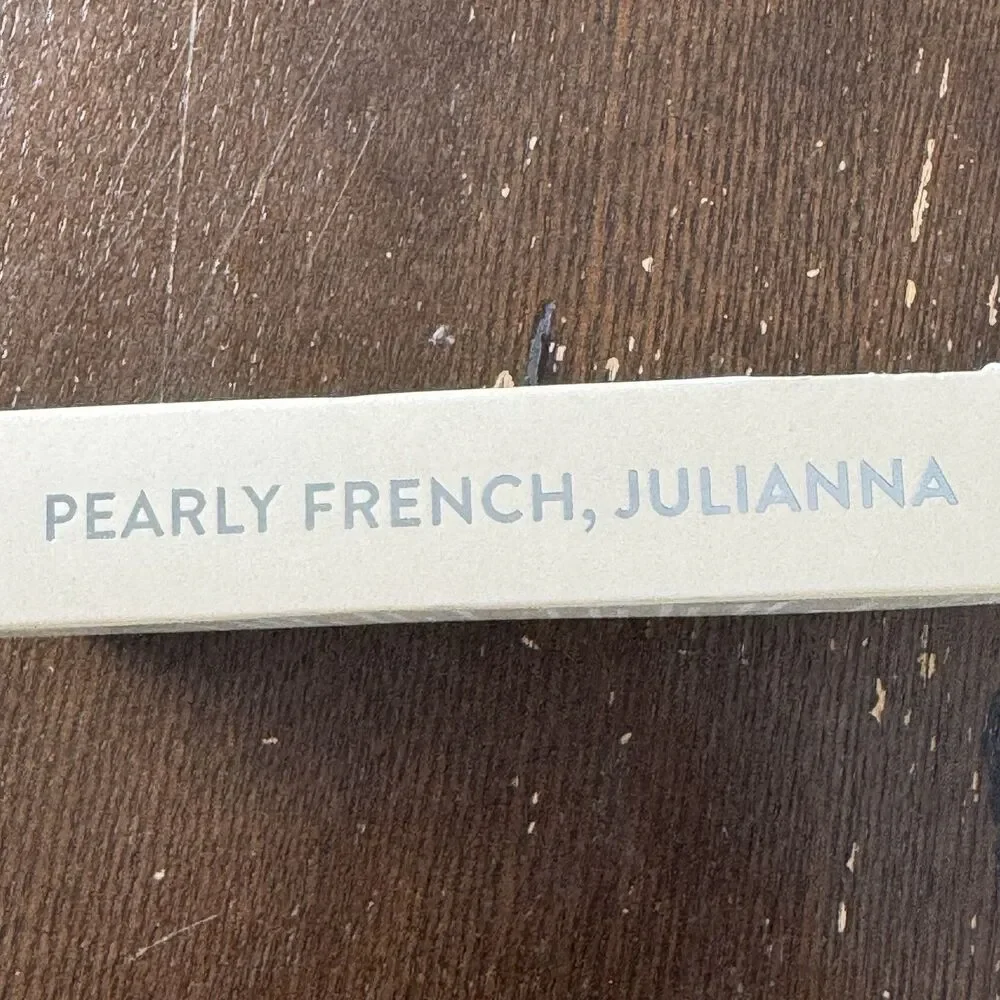 Red Aspen Press On Nails Pearly French Julianna Manicure Kit w File Stick & Glue